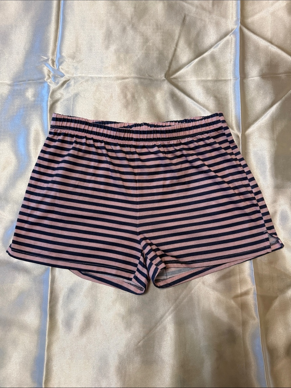 Kids Justice Pink and Blue Striped pajama lounge shorts